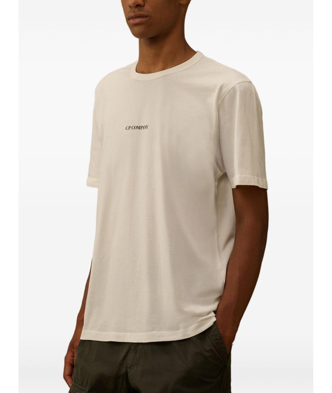 CP COMPANY Бежевая хлопковая футболка, фото 3