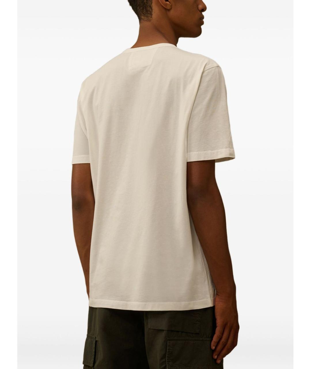 CP COMPANY Бежевая хлопковая футболка, фото 5