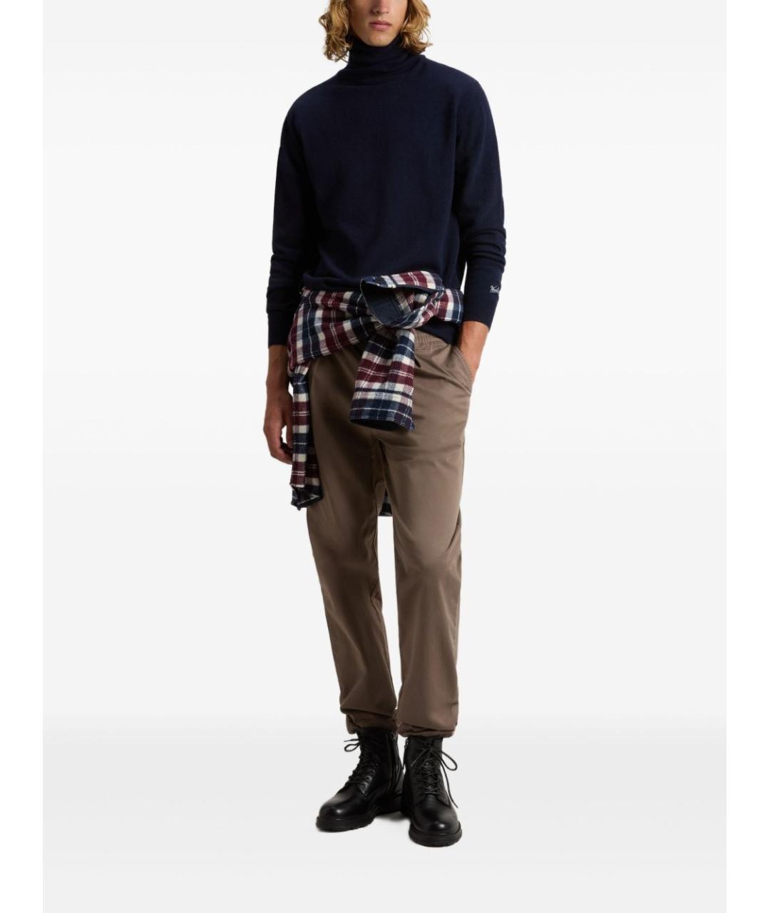 WOOLRICH Темно-синий шерстяной джемпер / свитер, фото 3