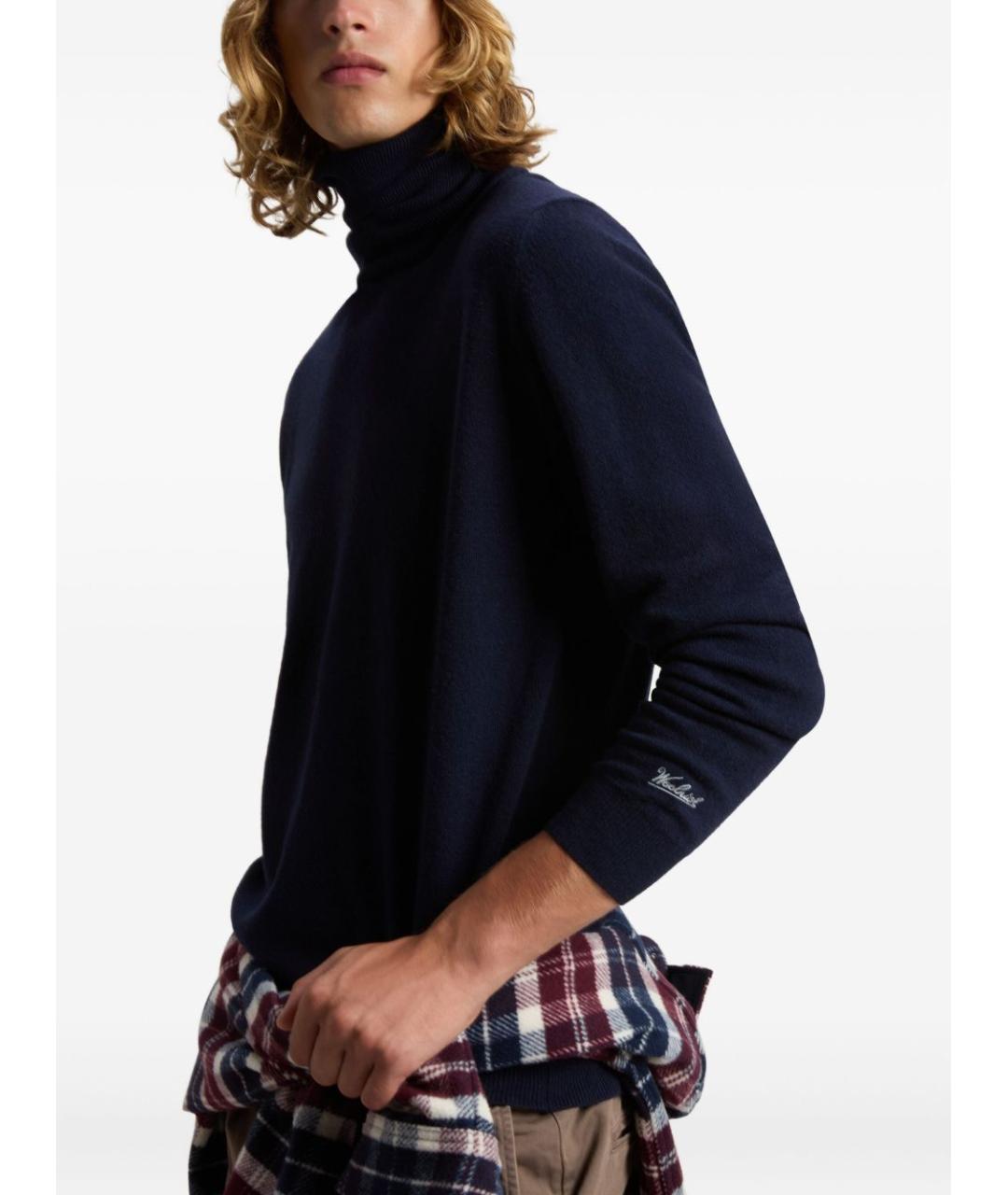 WOOLRICH Темно-синий шерстяной джемпер / свитер, фото 2
