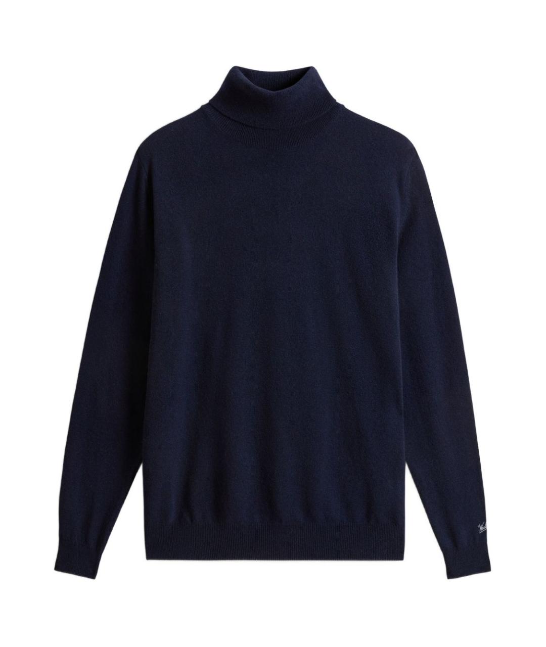 WOOLRICH Темно-синий шерстяной джемпер / свитер, фото 1