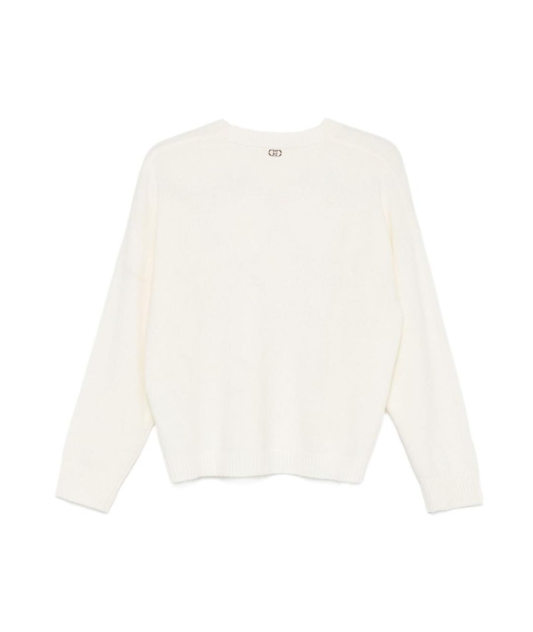 LIU JO Белый шерстяной джемпер / свитер, фото 2