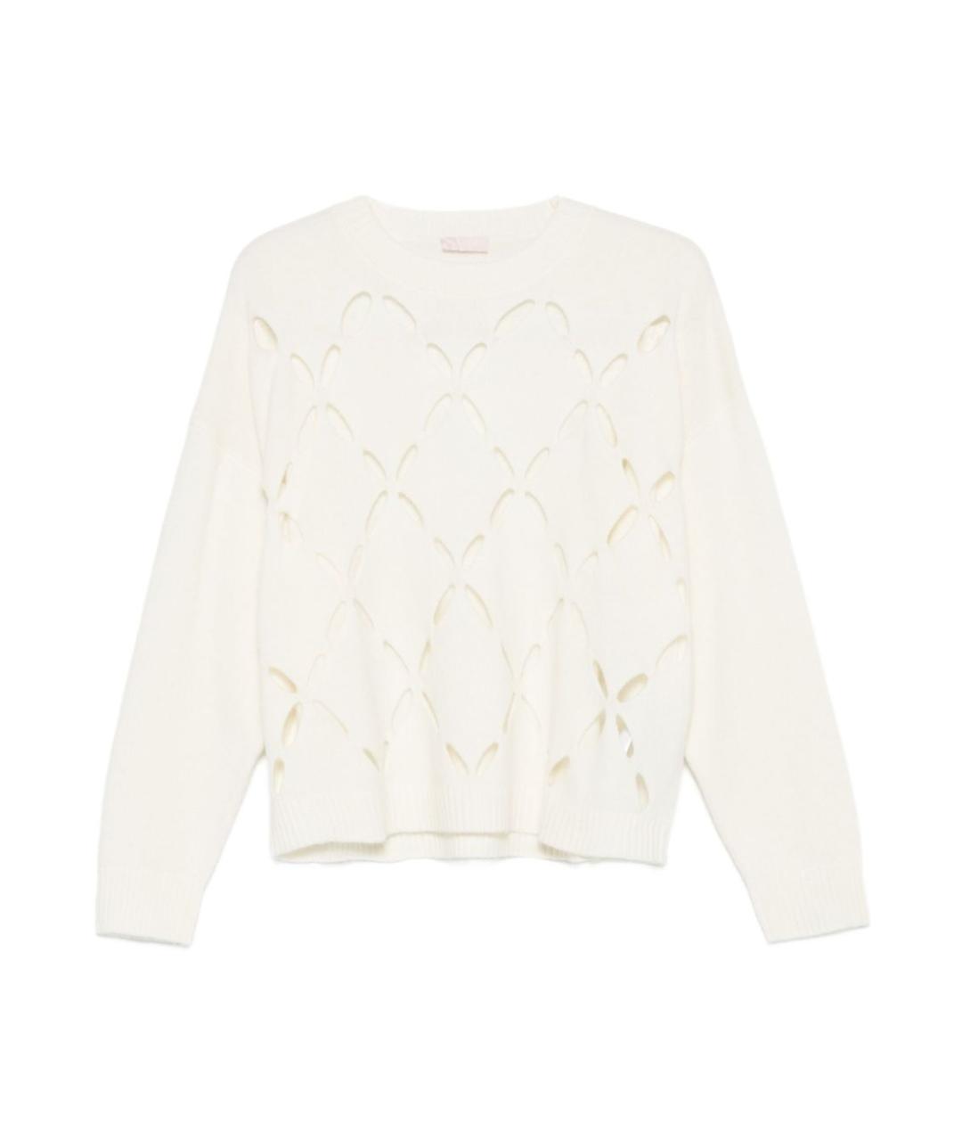 LIU JO Белый шерстяной джемпер / свитер, фото 1