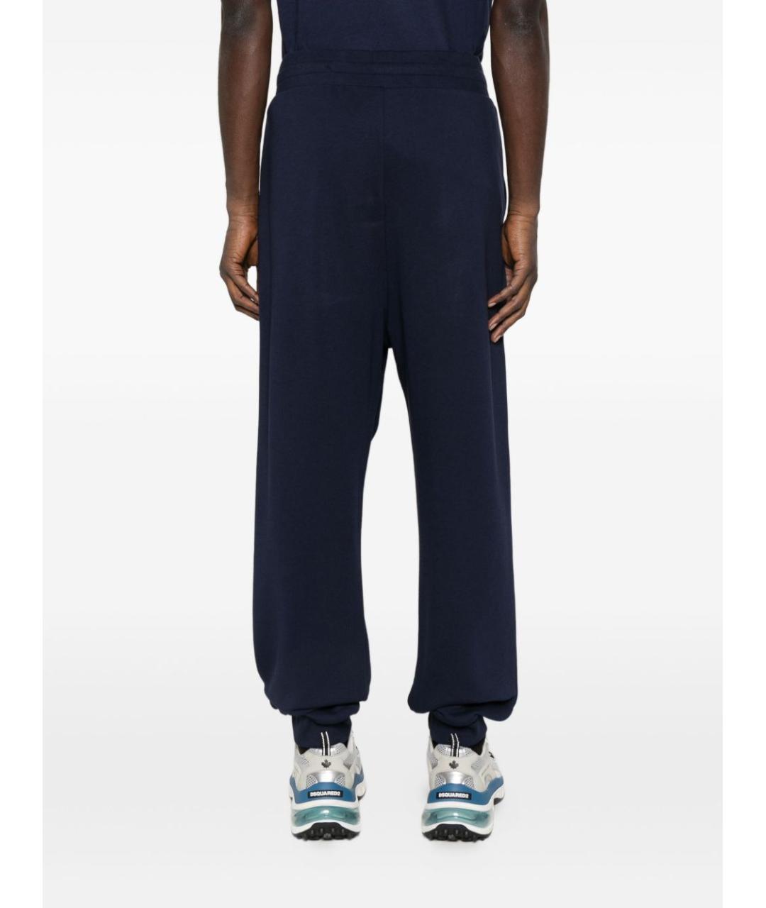 MOSCHINO Синие хлопковые повседневные брюки, фото 3
