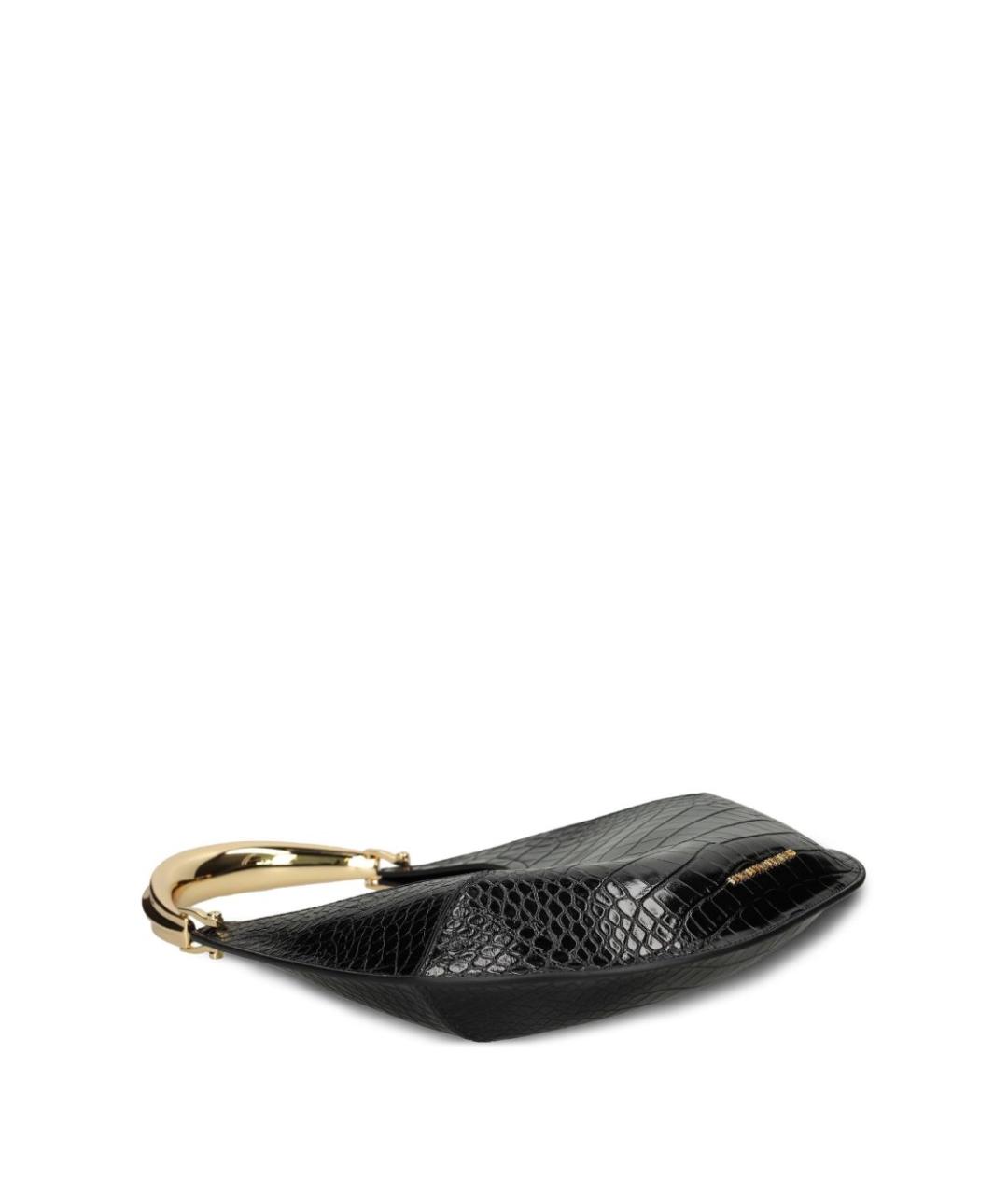 ELISABETTA FRANCHI Черная сумка через плечо из искусственной кожи, фото 3