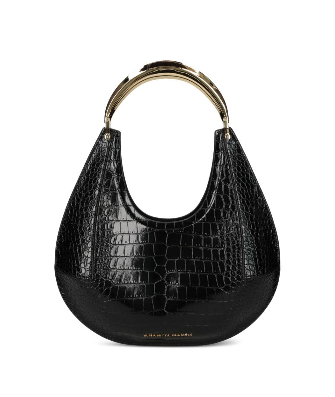 ELISABETTA FRANCHI Черная сумка через плечо из искусственной кожи, фото 1