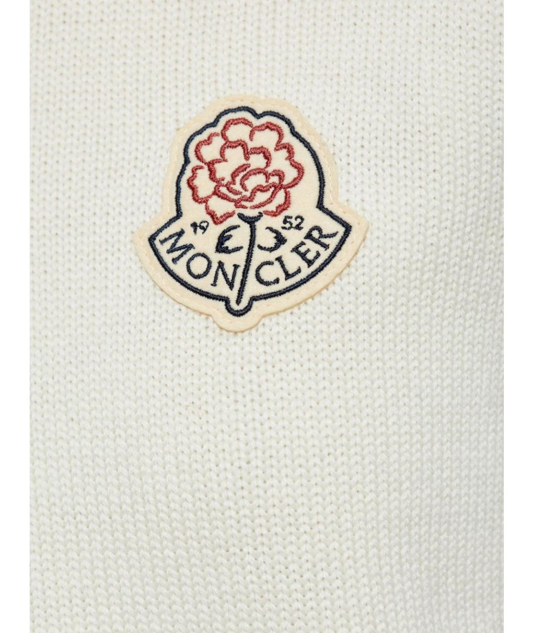 MONCLER Белый шерстяной джемпер / свитер, фото 2