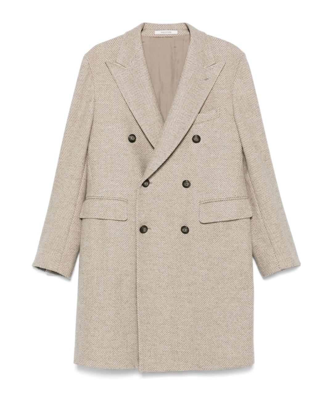 TAGLIATORE Серое шерстяное пальто, фото 1