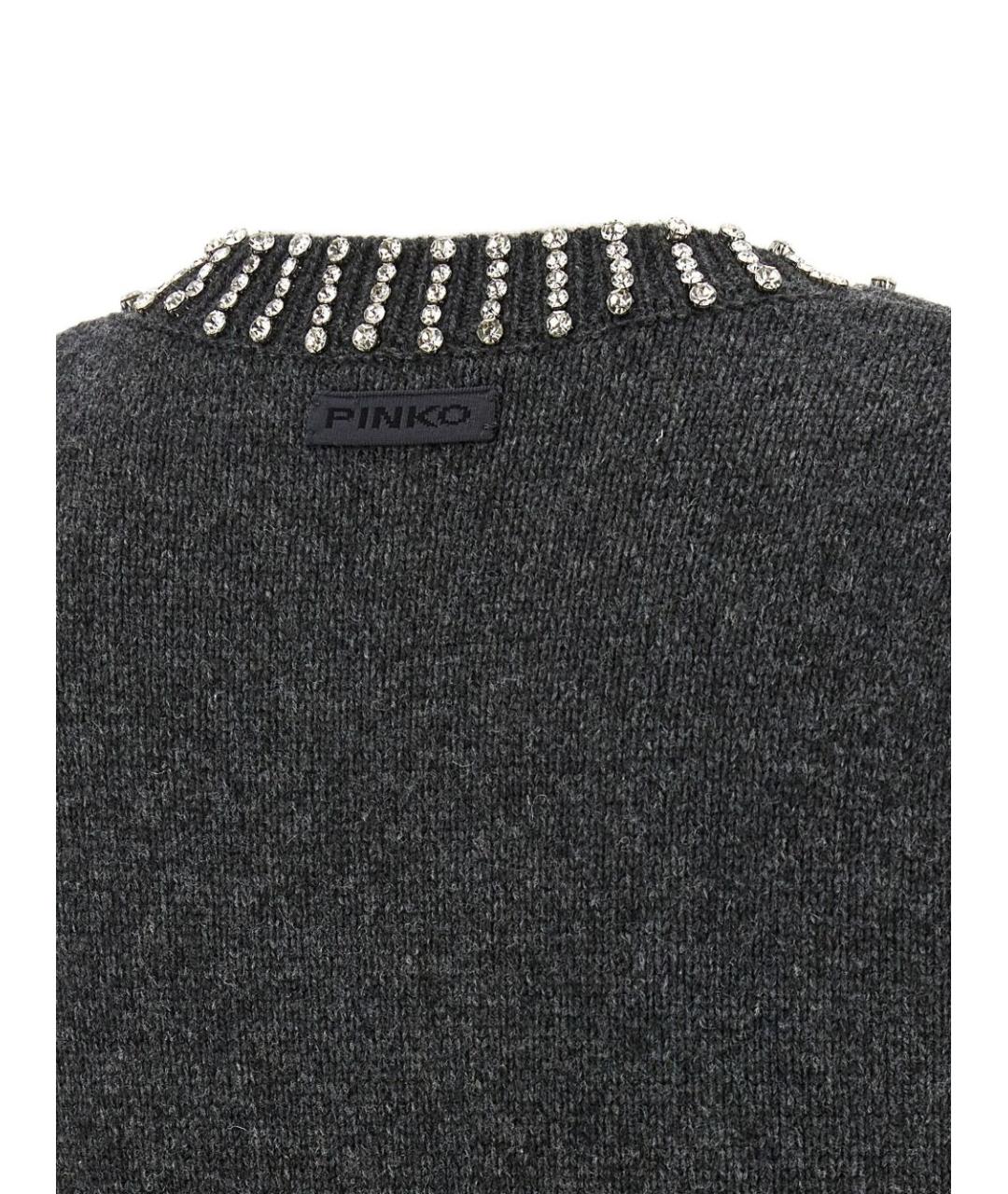 PINKO Серая шерстяная жилетка, фото 4