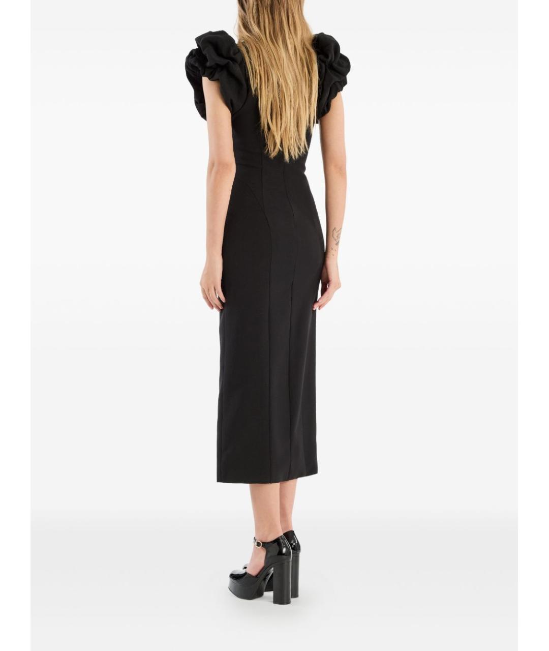 ROTATE Черное полиэстеровое вечернее платье, фото 2