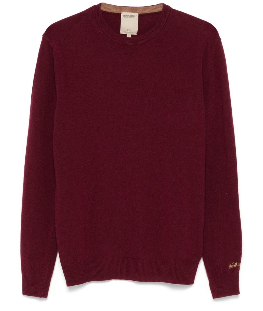 WOOLRICH Бордовый шерстяной джемпер / свитер, фото 1
