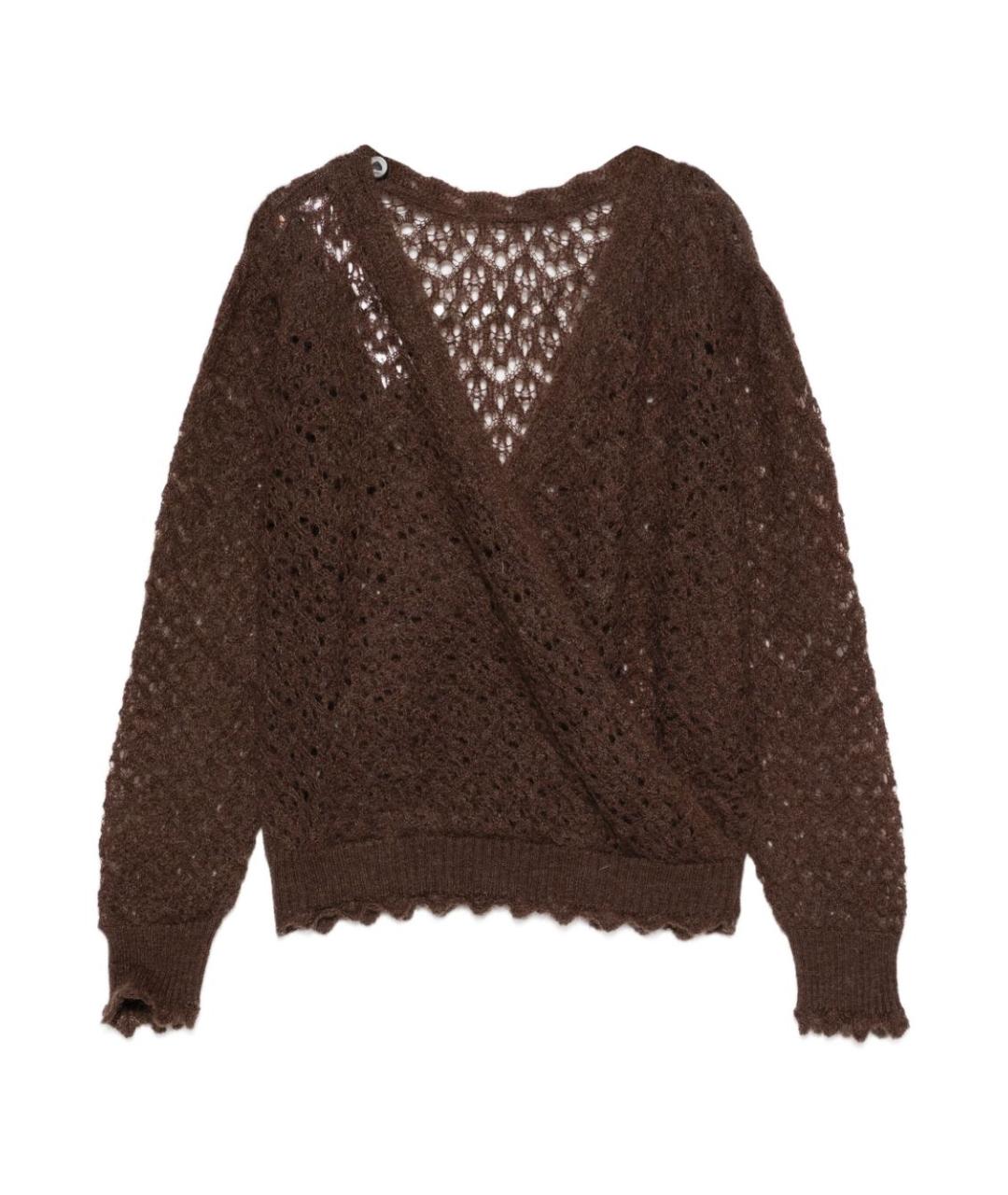 TWIN-SET Коричневый полиамидовый джемпер / свитер, фото 1