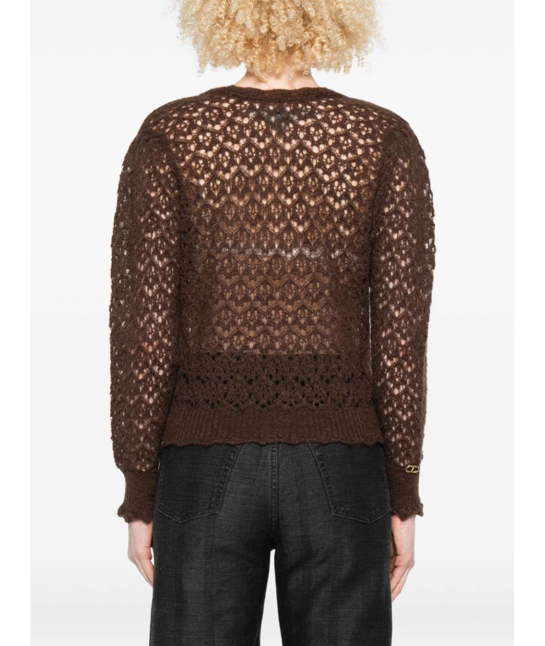TWIN-SET Коричневый полиамидовый джемпер / свитер, фото 5