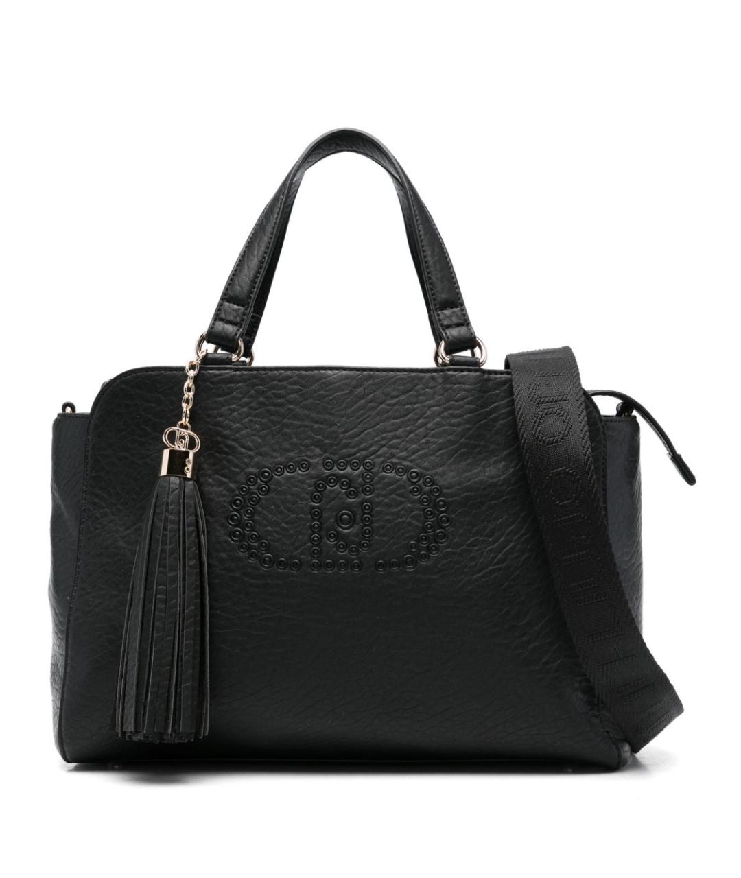 LIU JO Черная сумка тоут из искусственной кожи, фото 1