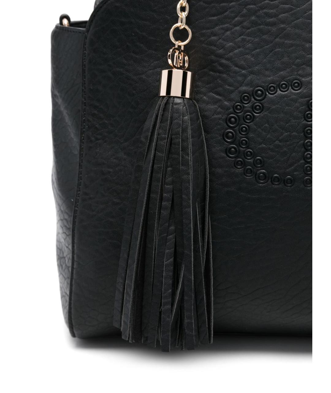 LIU JO Черная сумка тоут из искусственной кожи, фото 4