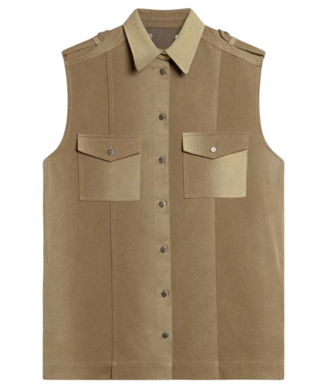 GOLDEN GOOSE DELUXE BRAND Хаки хлопковый жилет, фото 1