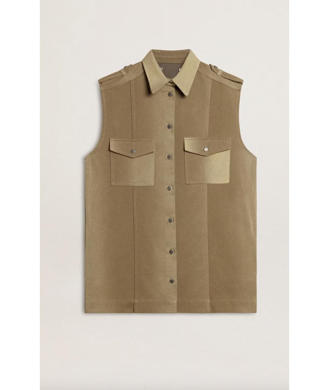GOLDEN GOOSE DELUXE BRAND Хаки хлопковый жилет, фото 7