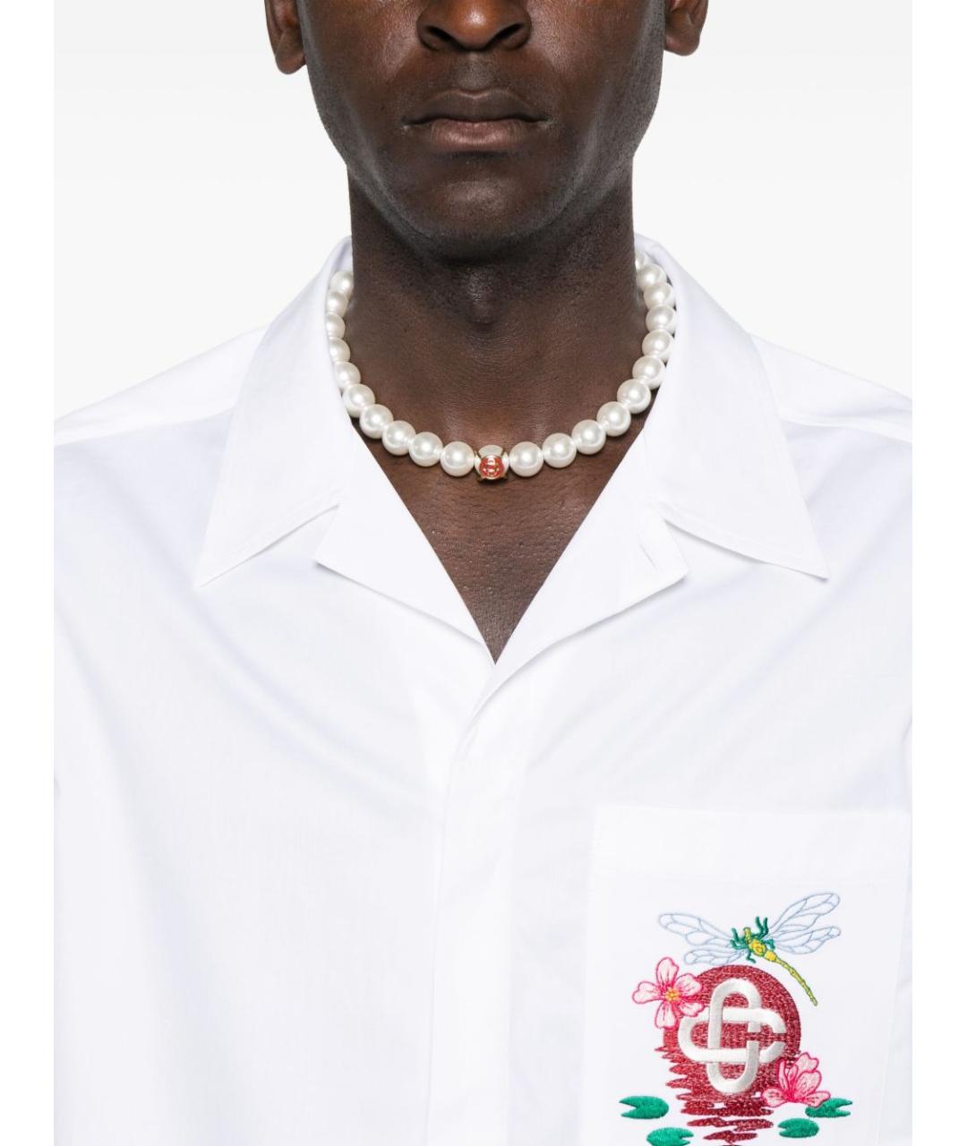 CASABLANCA Белая хлопковая классическая рубашка, фото 4