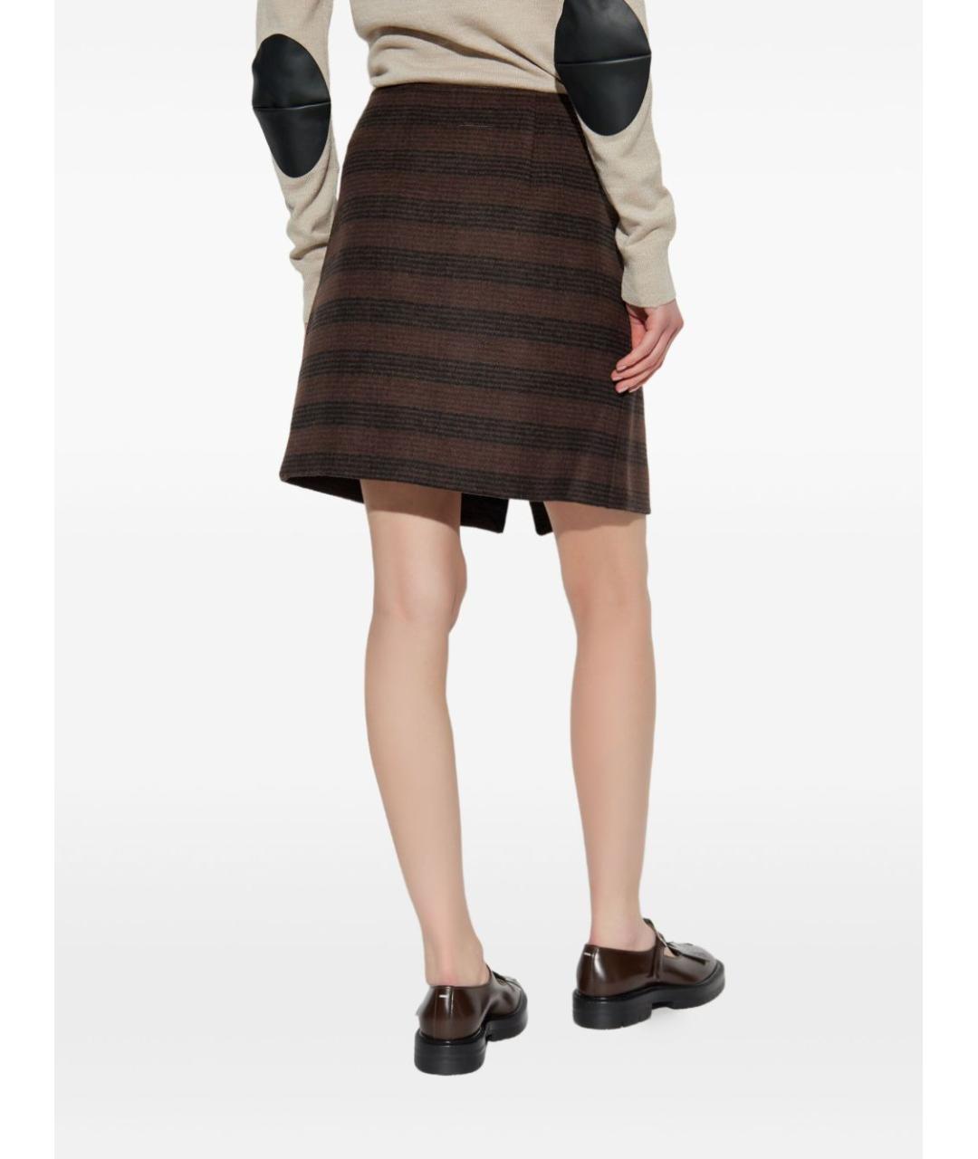 MM6 MAISON MARGIELA Черная шерстяная юбка мини, фото 2