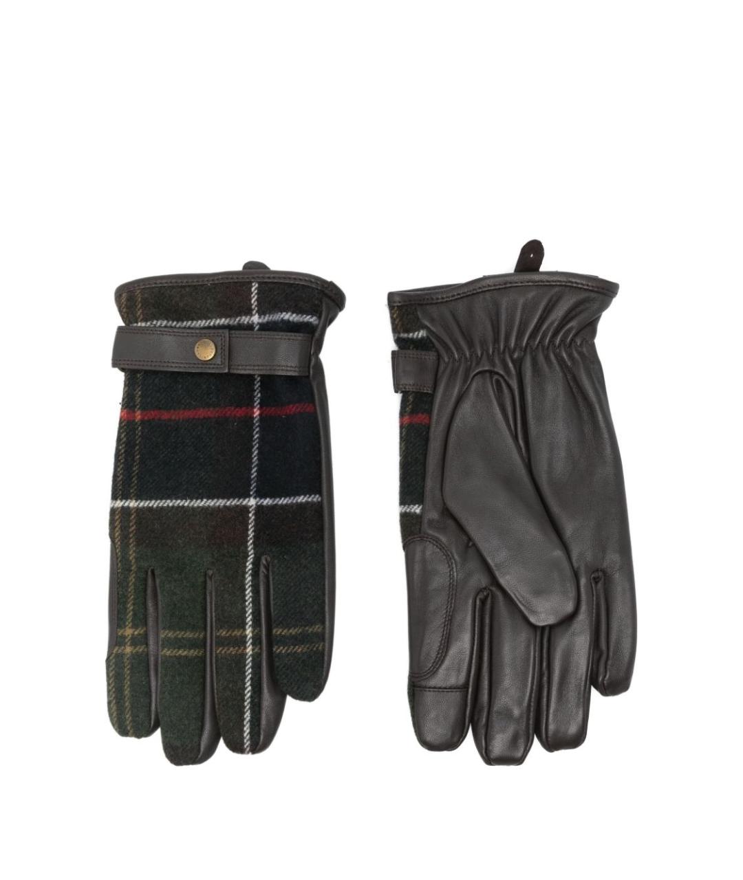 BARBOUR Зеленые шерстяные перчатки, фото 1