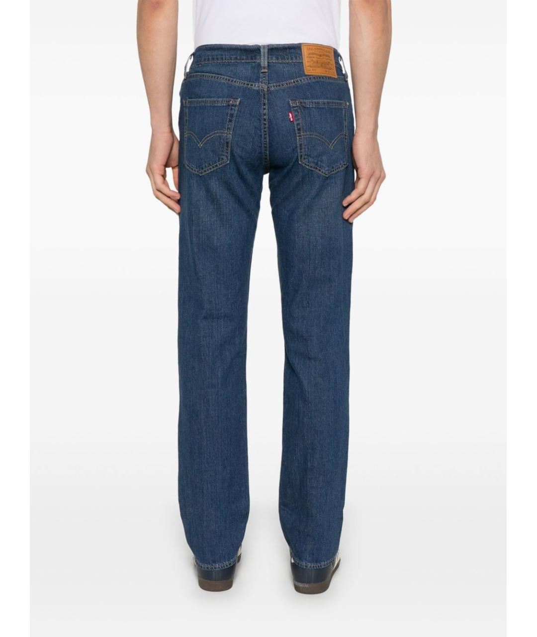 LEVI'S Синие хлопковые прямые джинсы, фото 2