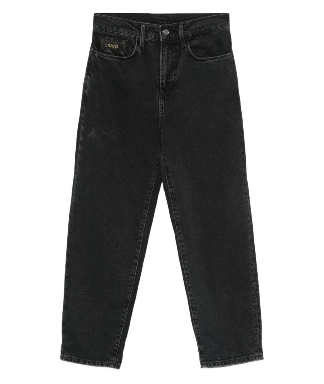 LIU JO Черные хлопковые прямые джинсы, фото 1
