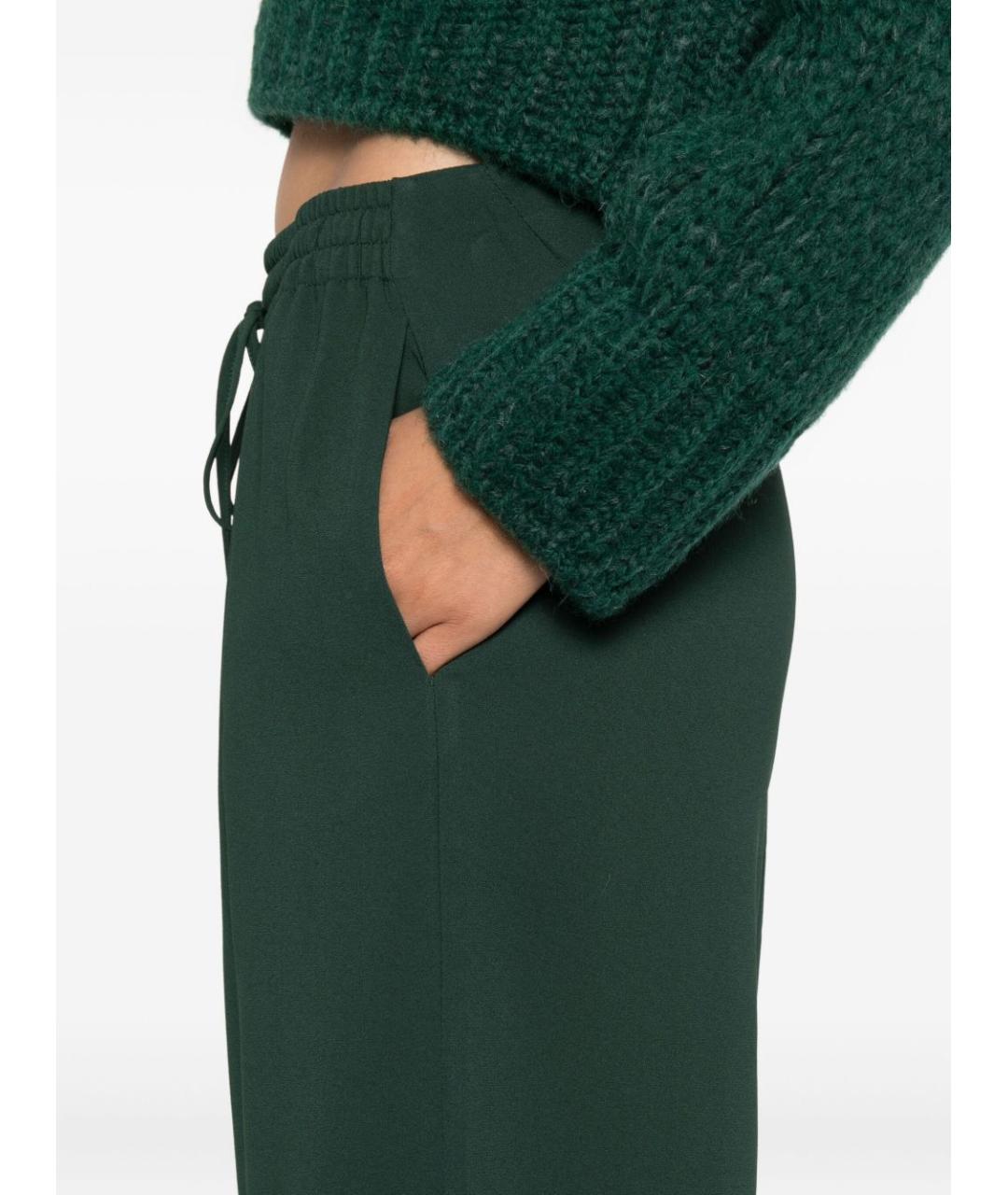 ERMANNO SCERVINO Зеленые вискозные прямые брюки, фото 2