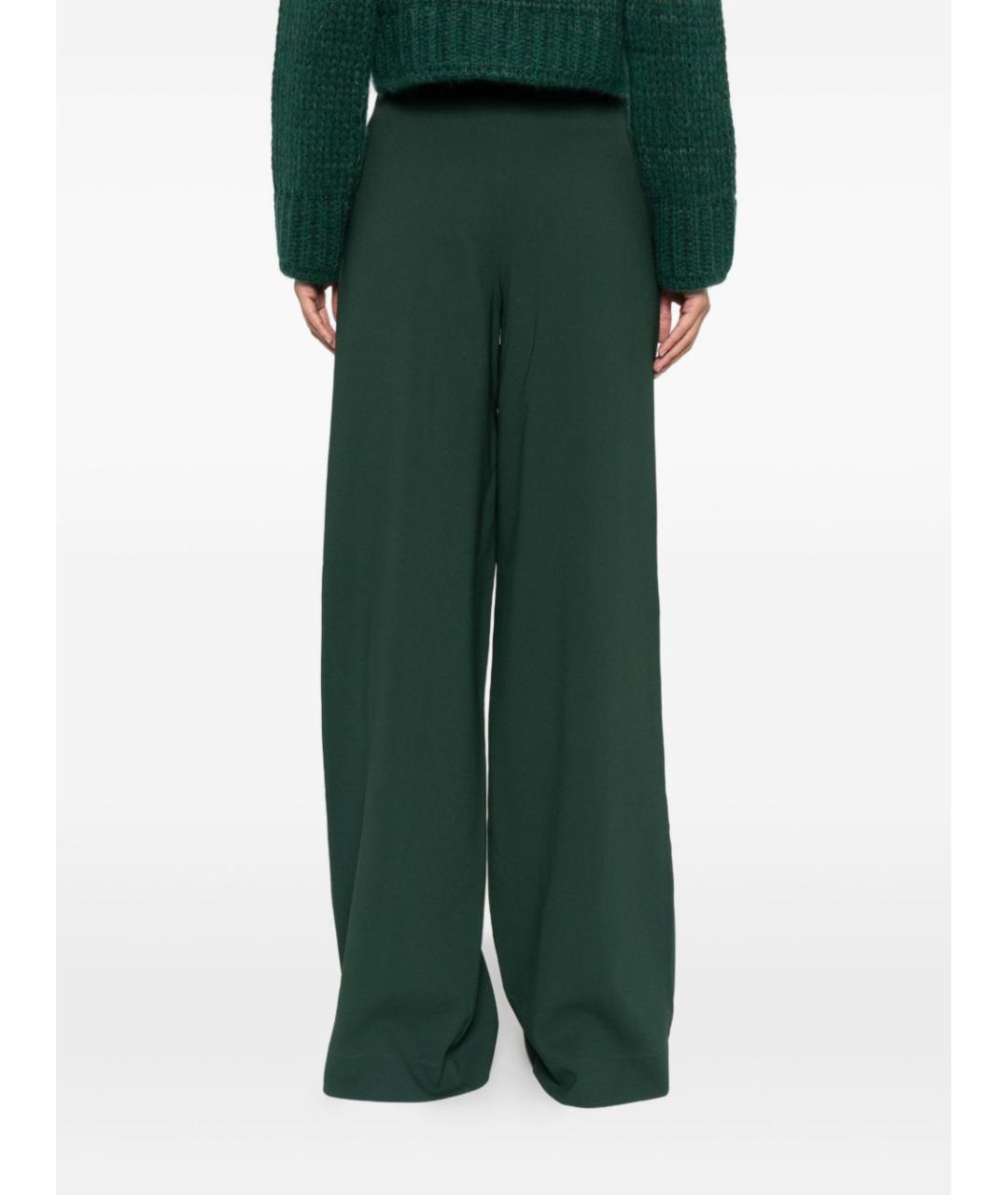 ERMANNO SCERVINO Зеленые вискозные прямые брюки, фото 3