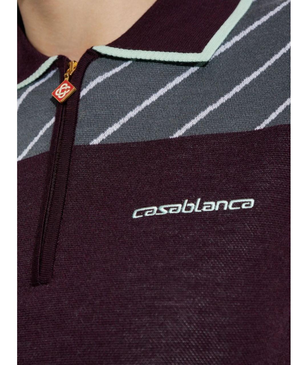 CASABLANCA Фиолетовое шерстяное повседневное платье, фото 4