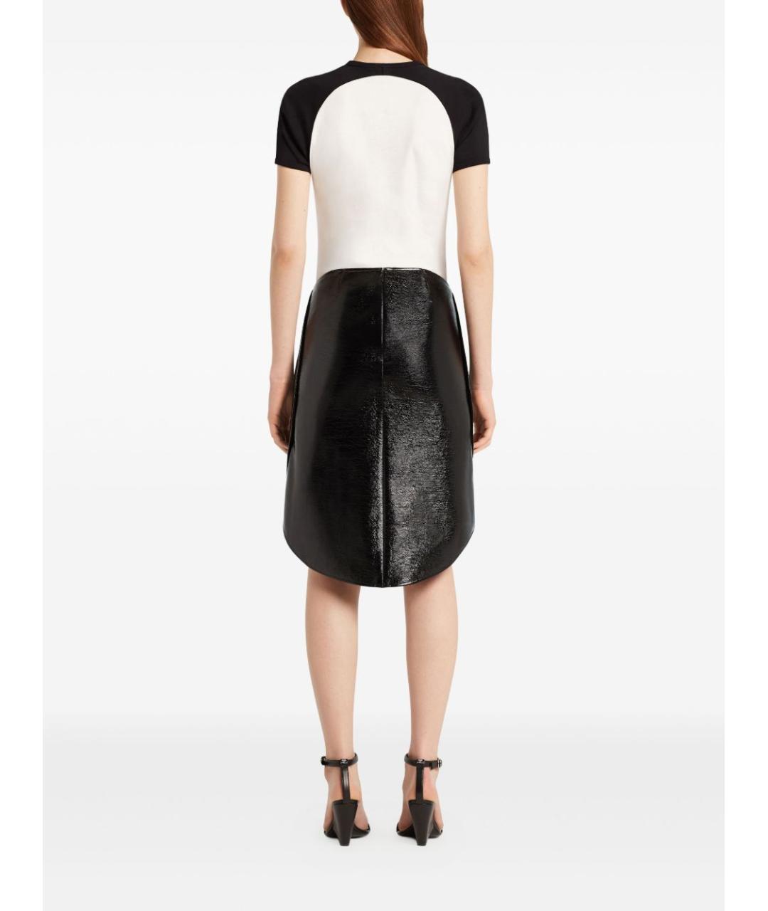 COURREGES Черная хлопковая юбка миди, фото 3
