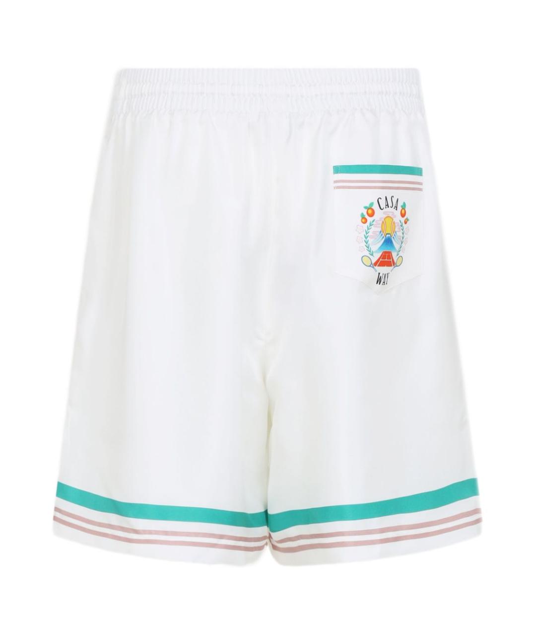 CASABLANCA Белые шелковые шорты, фото 3