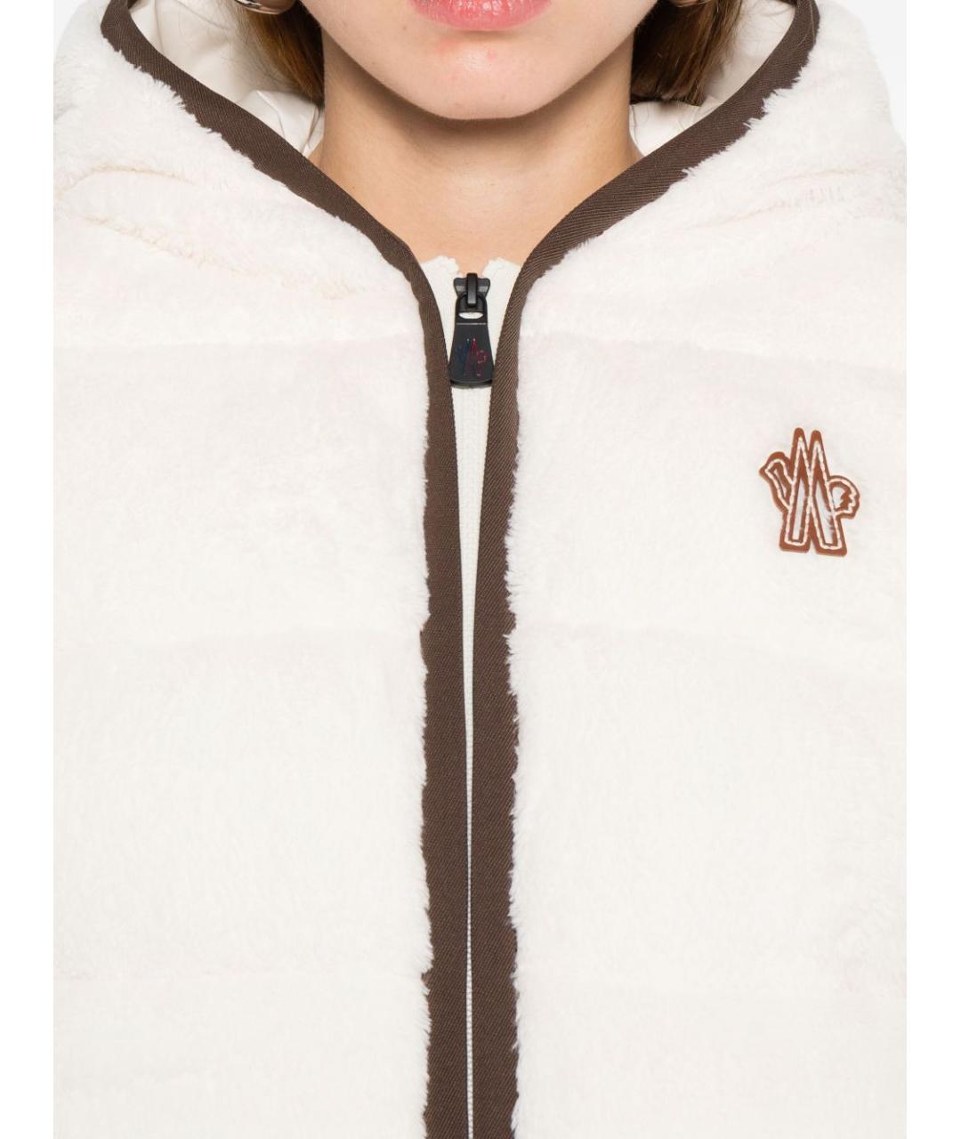 MONCLER GRENOBLE Белая полиэстеровая куртка, фото 4