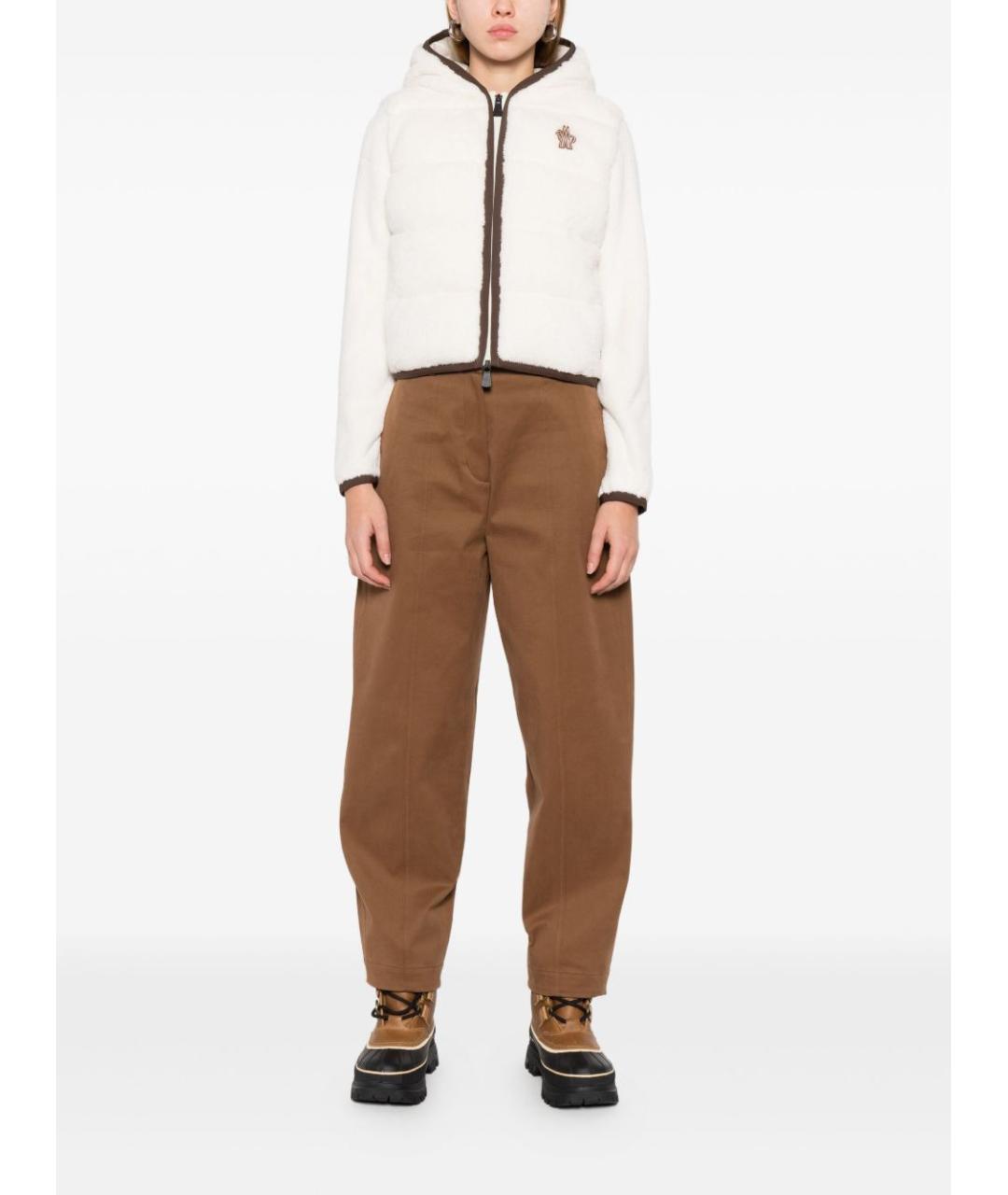 MONCLER GRENOBLE Белая полиэстеровая куртка, фото 3