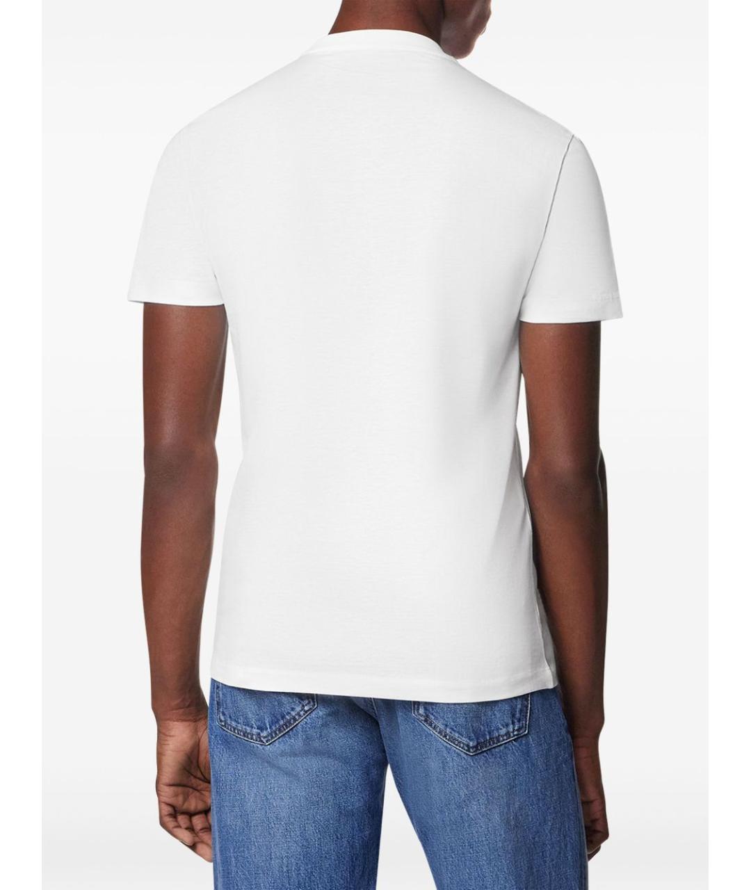 VERSACE Белая хлопковая футболка, фото 4