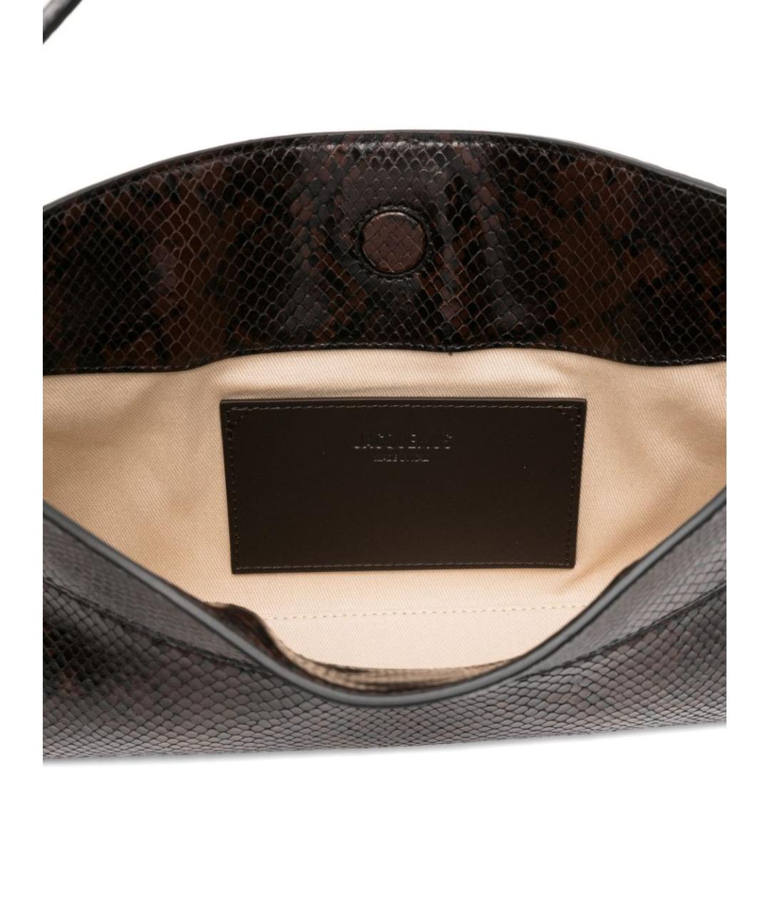 JACQUEMUS Коричневая кожаная сумка через плечо, фото 4