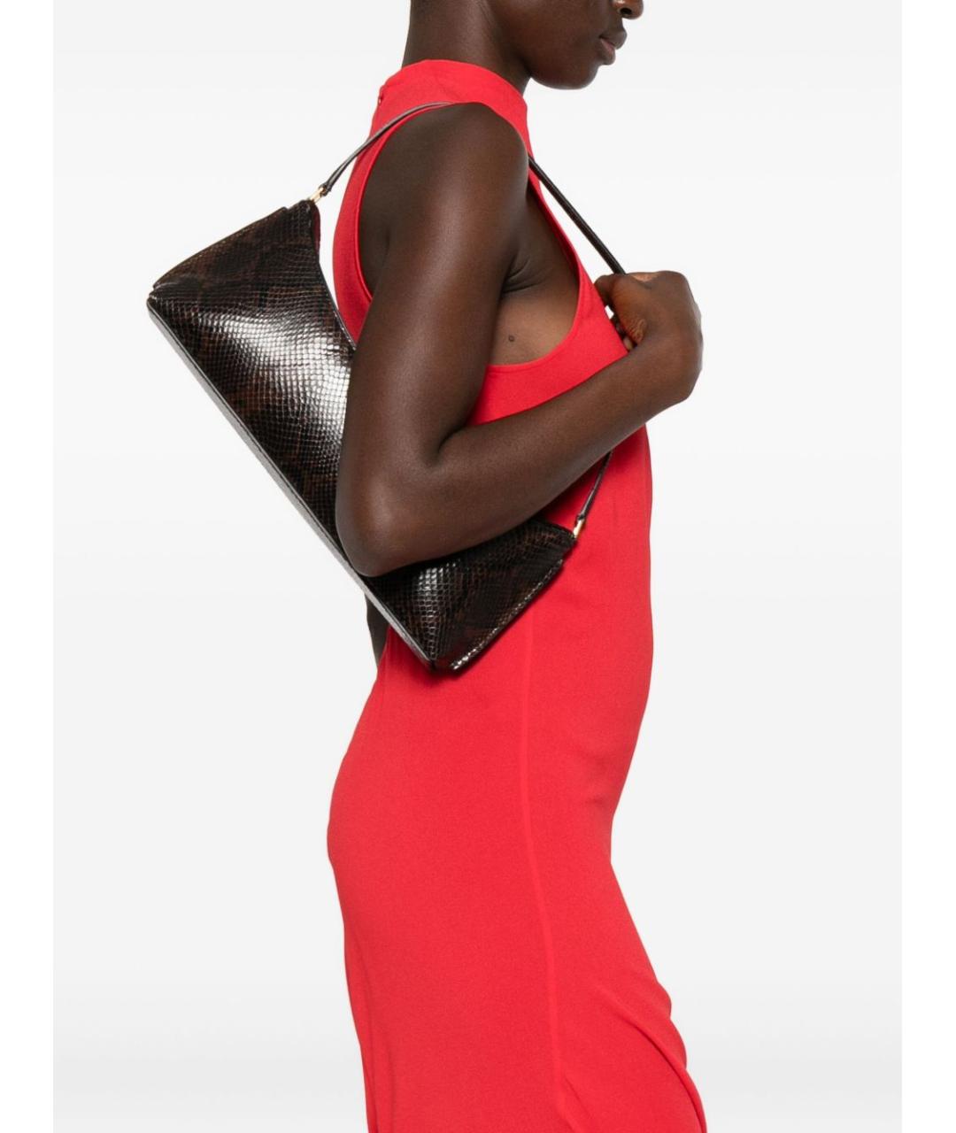 JACQUEMUS Коричневая кожаная сумка через плечо, фото 3