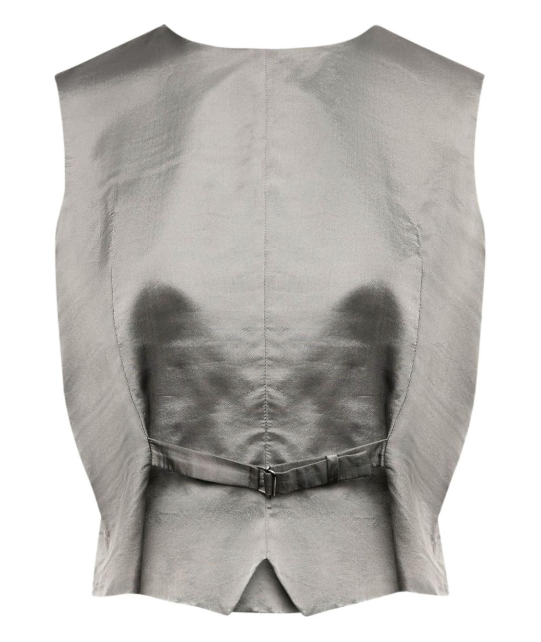 MM6 MAISON MARGIELA Серый вискозный жилет, фото 1