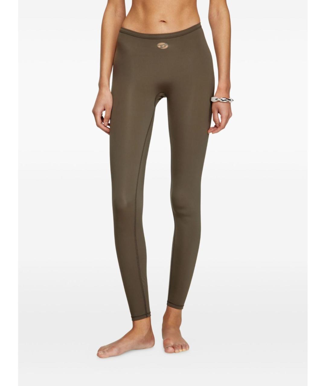 DIESEL Зеленые полиамидовые леггинсы и велосипедки, фото 2