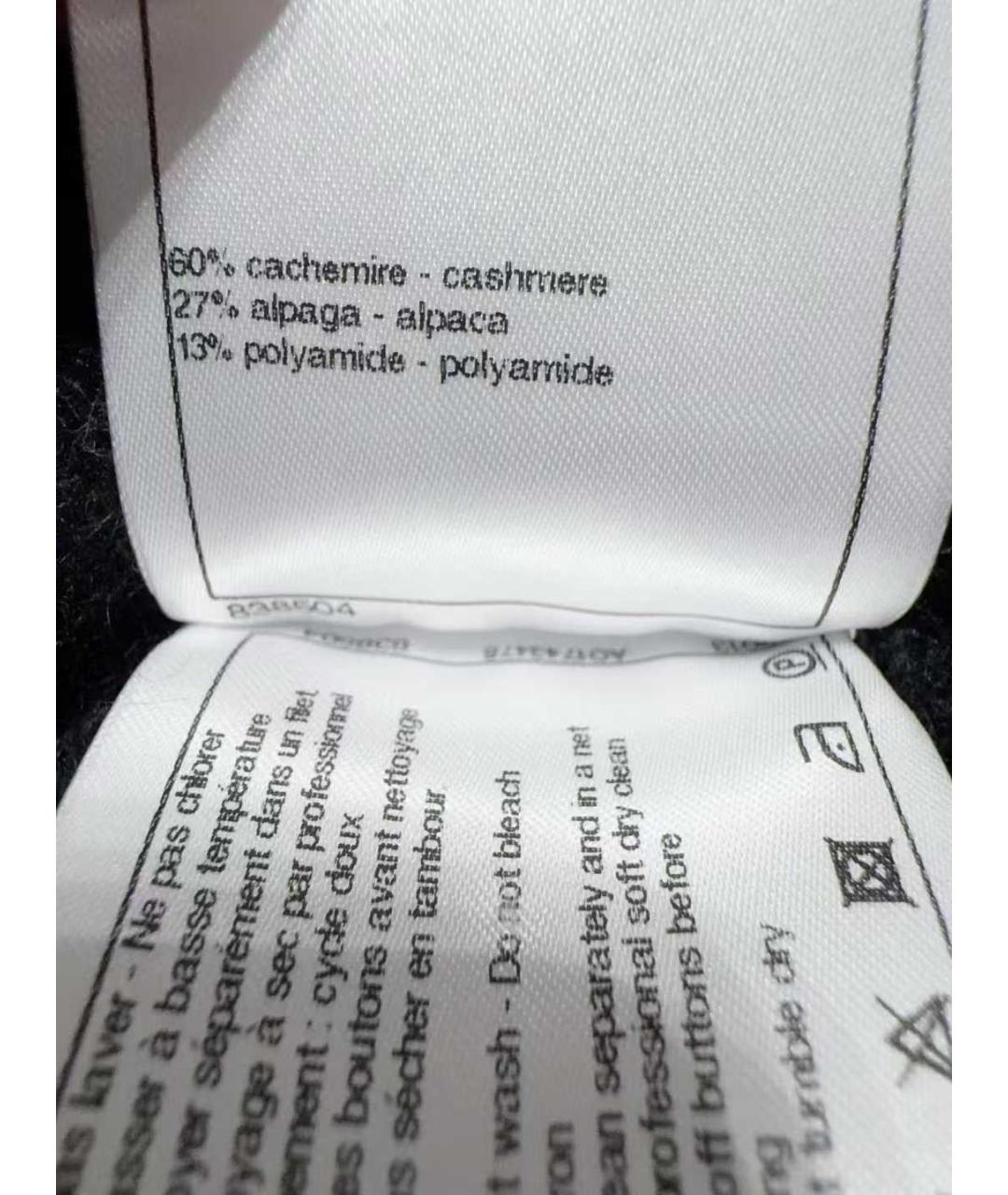 CHANEL Черное шерстяное пальто, фото 7