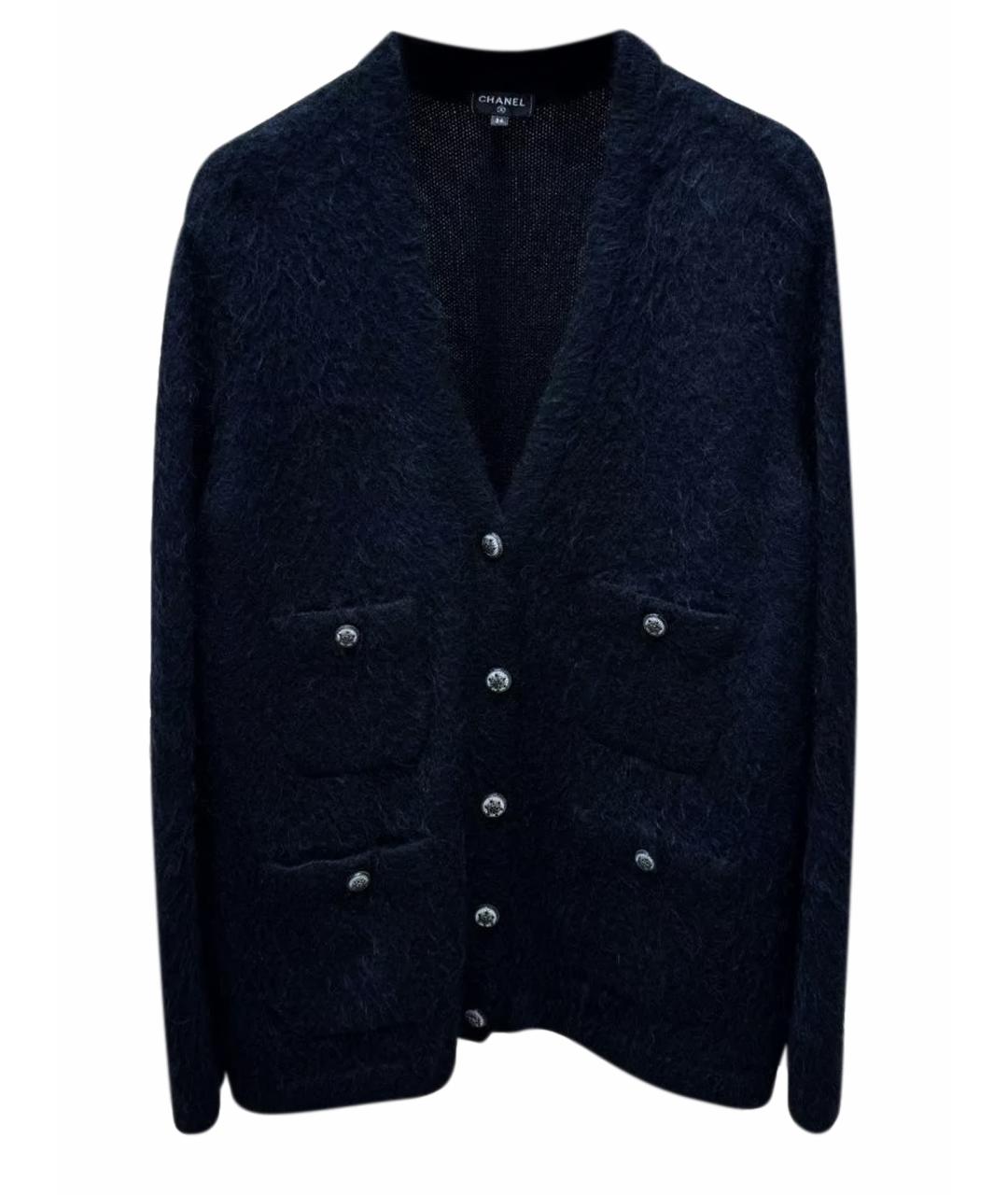 CHANEL Черное шерстяное пальто, фото 1