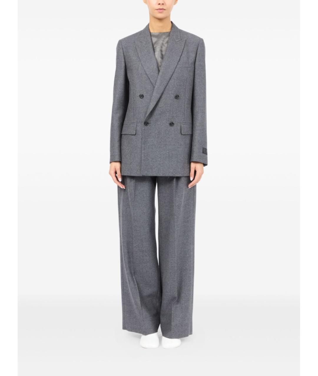 MM6 MAISON MARGIELA Серый шерстяной жакет/пиджак, фото 2