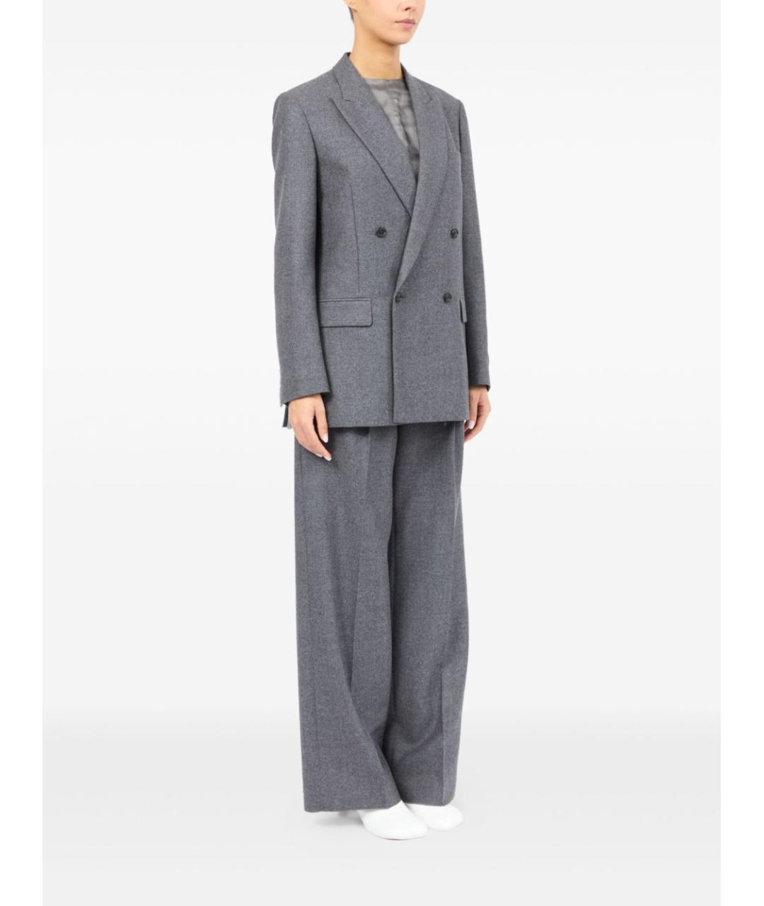 MM6 MAISON MARGIELA Серый шерстяной жакет/пиджак, фото 4