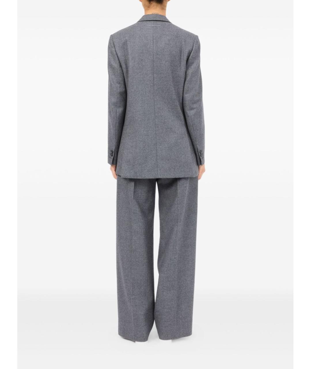 MM6 MAISON MARGIELA Серый шерстяной жакет/пиджак, фото 3