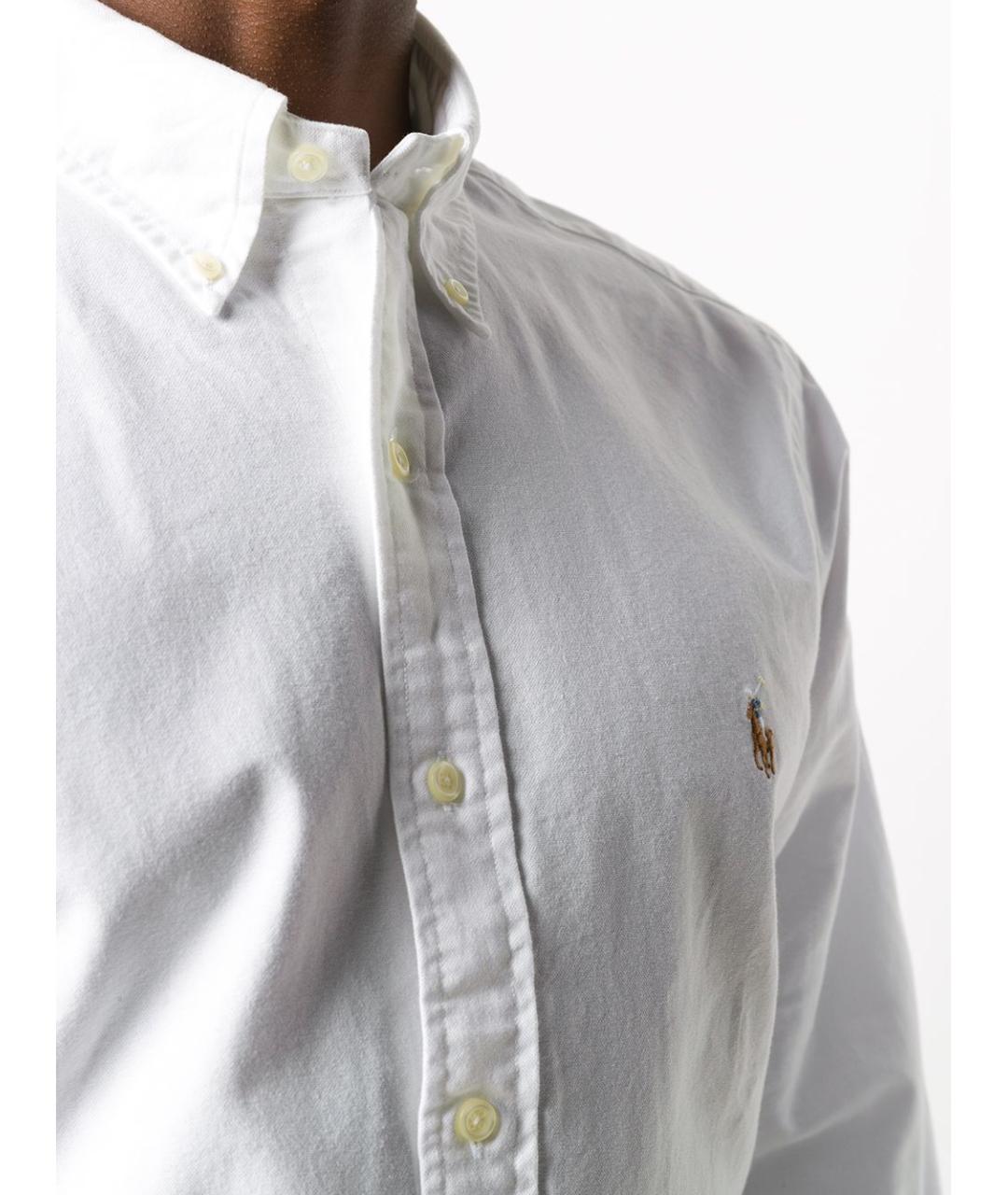 POLO RALPH LAUREN Белая хлопковая классическая рубашка, фото 2
