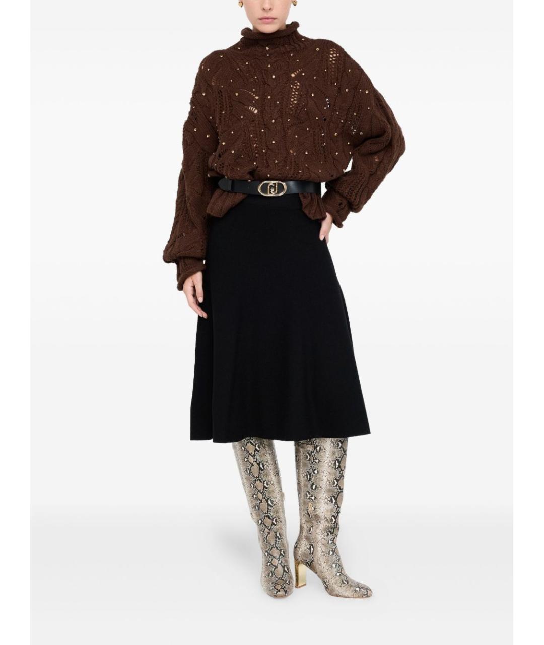 LIU JO Коричневый джемпер / свитер, фото 3