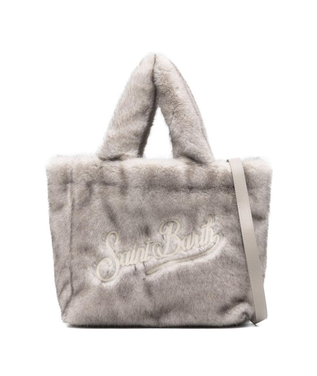 MC2 SAINT BARTH Серая синтетическая сумка тоут, фото 1