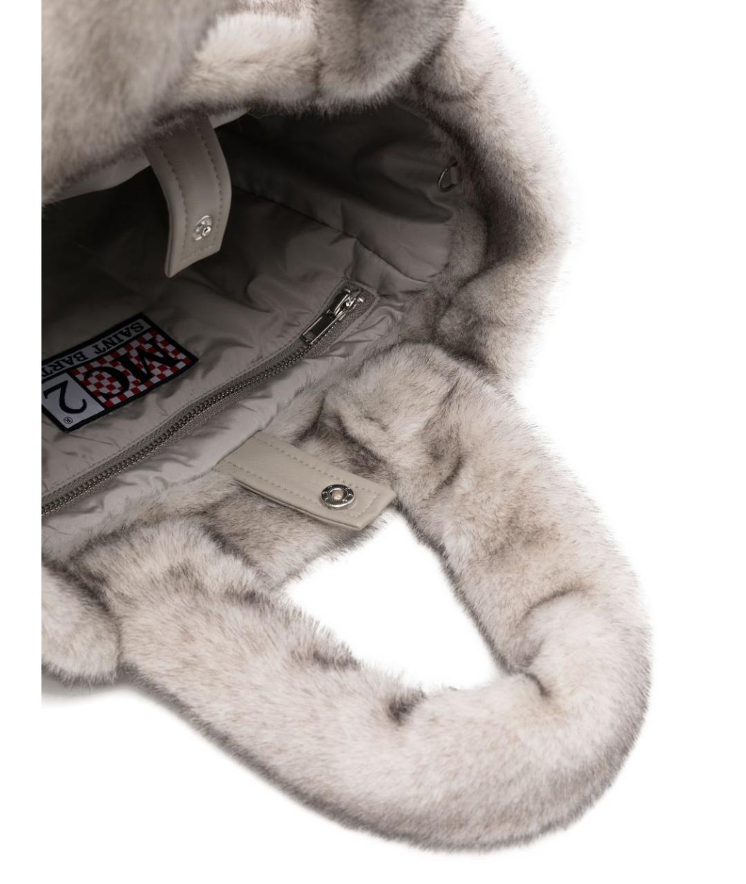 MC2 SAINT BARTH Серая синтетическая сумка тоут, фото 4