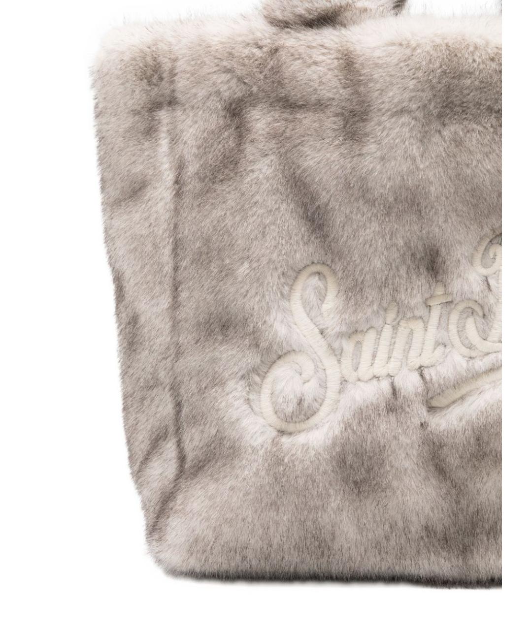 MC2 SAINT BARTH Серая синтетическая сумка тоут, фото 3