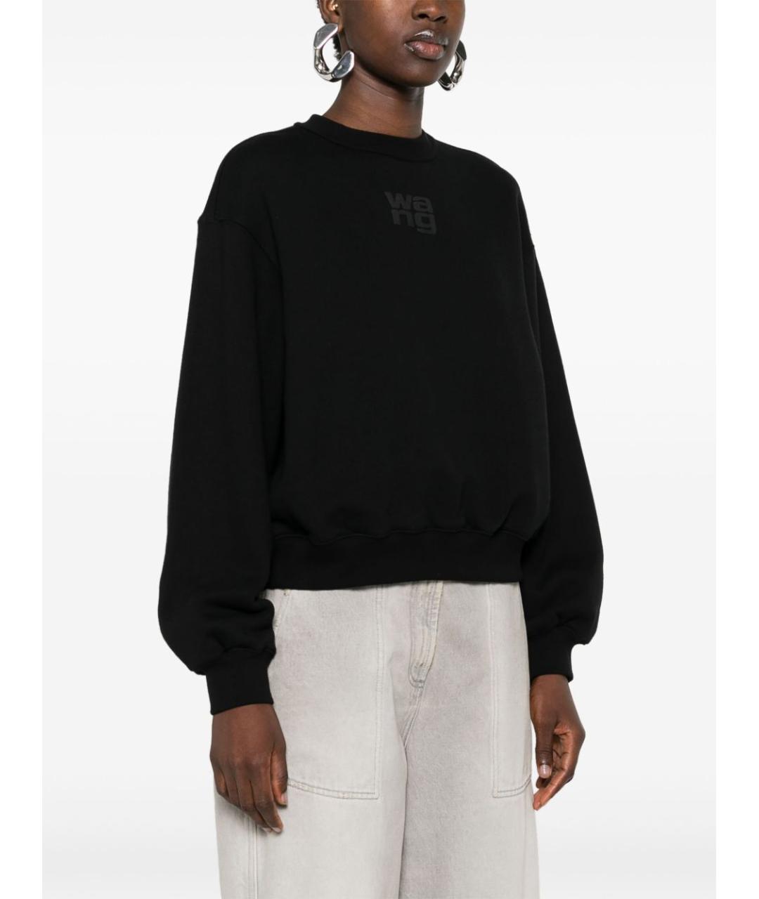 ALEXANDER WANG Черный хлопковый джемпер / свитер, фото 5