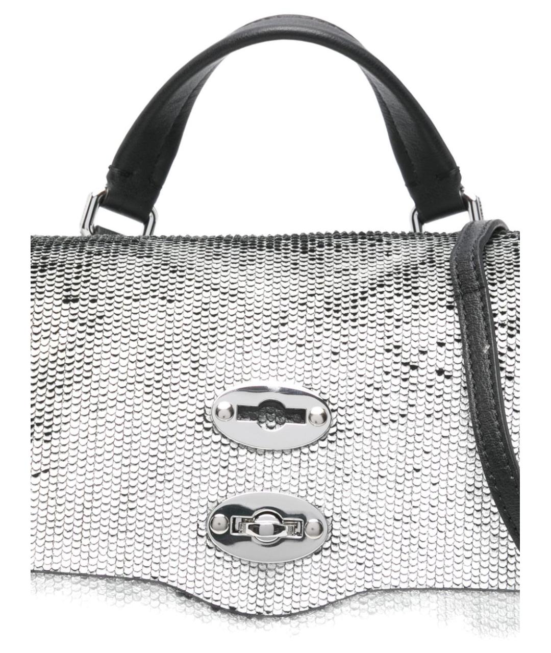 ZANELLATO Серебряная кожаная сумка с короткими ручками, фото 2